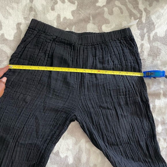 Women's Gauze Boho Wide leg flare Black Pants Sz XS - Picture 9 of 15